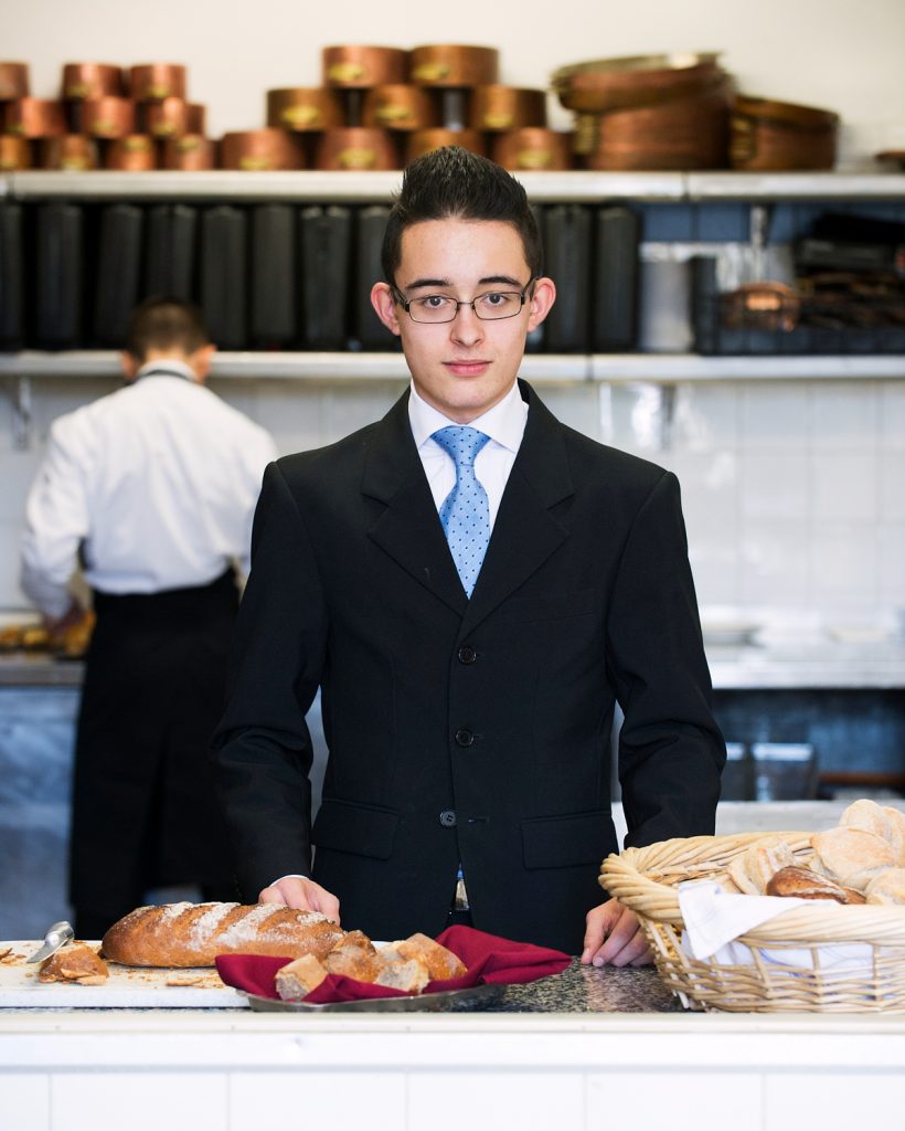 Portrait au travail, Lycée professionnel Escoffier d'Eragny sur Oise.