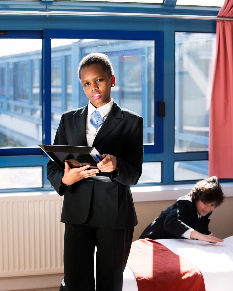 Portrait au travail, Lycée professionnel Escoffier d'Eragny sur Oise.