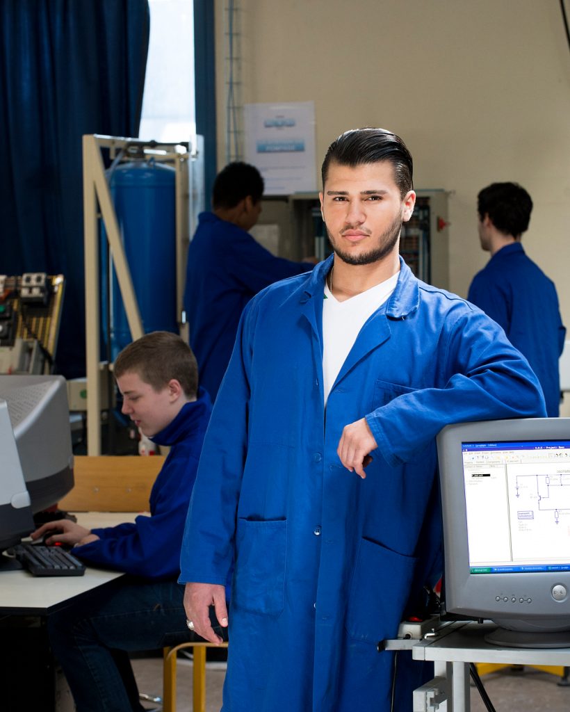 Portrait au travail, Lycée professionnel Escoffier d'Eragny sur Oise.