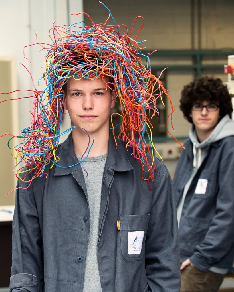 Portrait au travail, Lycée professionnel Escoffier d'Eragny sur Oise.