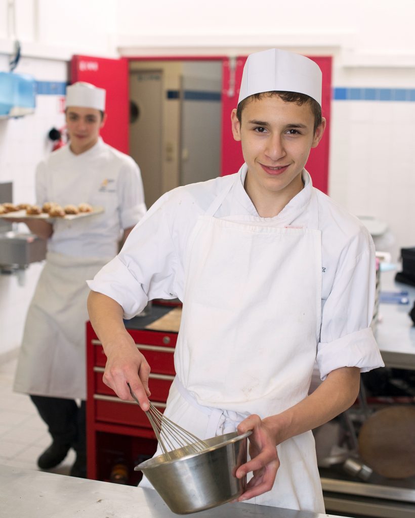 Portrait au travail, Lycée professionnel Escoffier d'Eragny sur Oise.