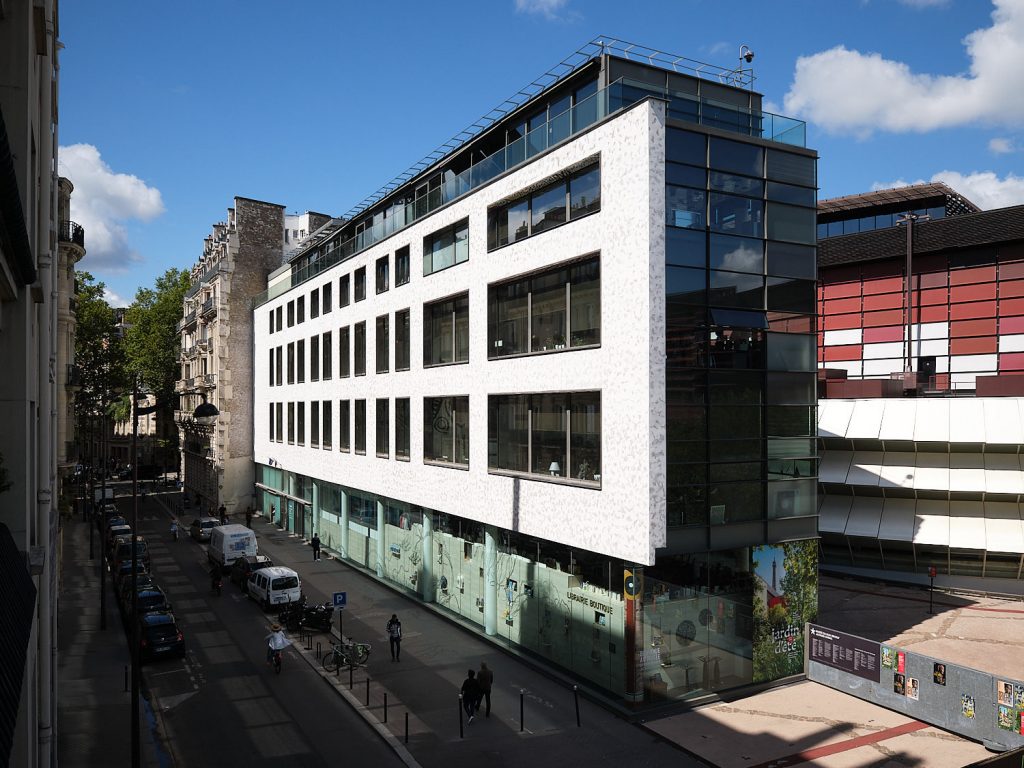 Photographie d'architecture sur le bâtiment technique du Musée du Quai Branly